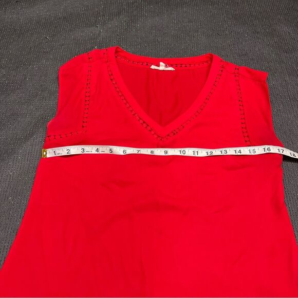 41 Hawthorn Red Sleeveless Blouse Size Small - Picture 6 of 8